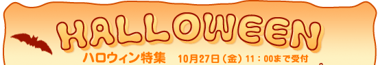 HALLOWEEN�@�n���E�B�����W10��27��(��)11:00�܂Ŏ�t
