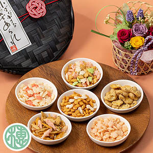 敬老の日 プリザーブドセット「初穂製菓 姿あられ」