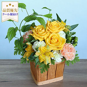アレンバック　「黄色い花束」　リトグラフ　直筆サイン・エディション有り 初夏の花 アレンジメント｜イイハナ