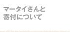 マータイさんと寄付について